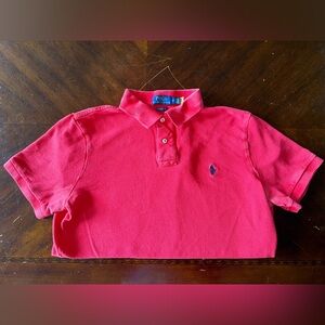 Polo Ralph Lauren Red Polo Shirt with Classic Collar
